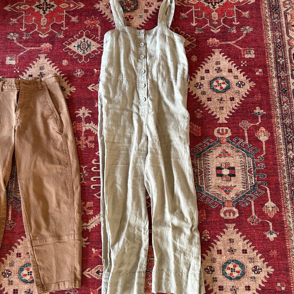 Everlane - Linen Jumpsuit - Seagrass - 00